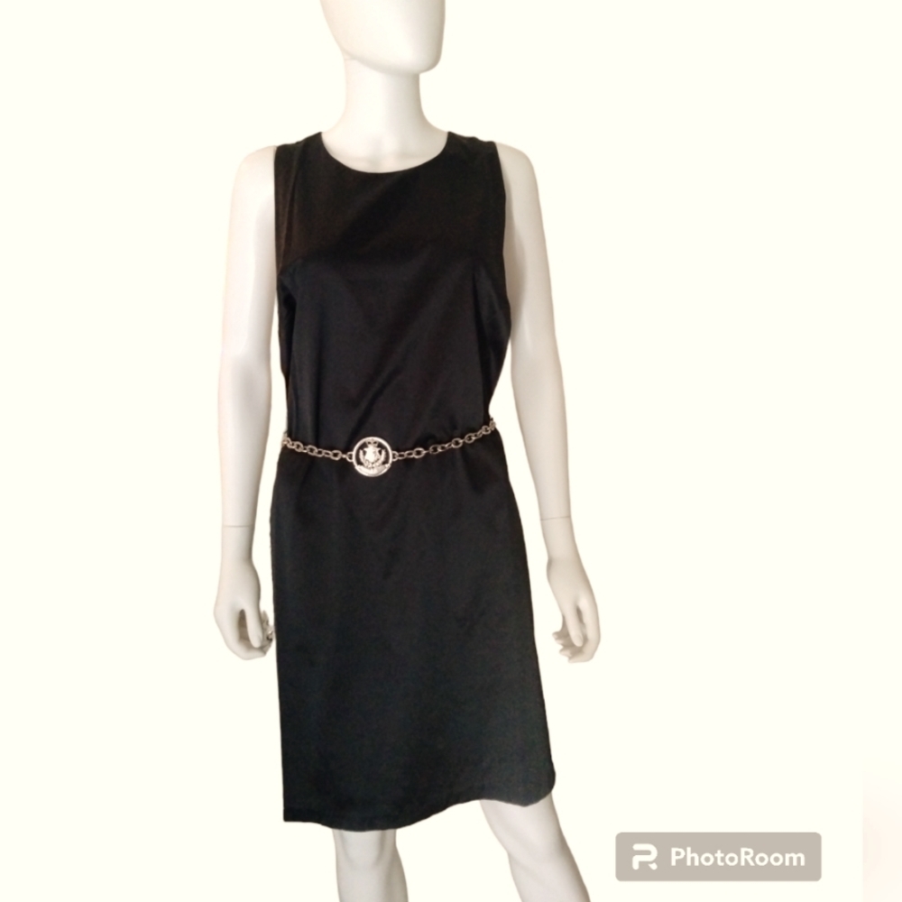 Paris Sunday Women's‎ Satin Dress - XL black open back